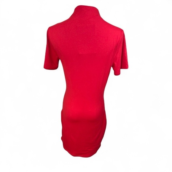 Naked Wardrobe NWT Size Large‎ Red tshirt short sleeve mini dress - Picture 4 of 12